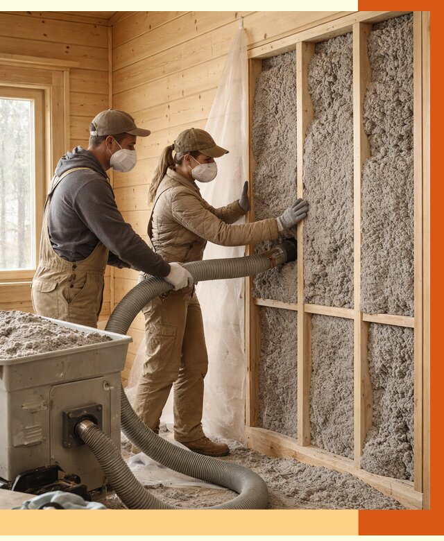 Утепление дачного дома эковатой в Вольске от 1468 руб./м2 — комплексно, ТепломастерВль