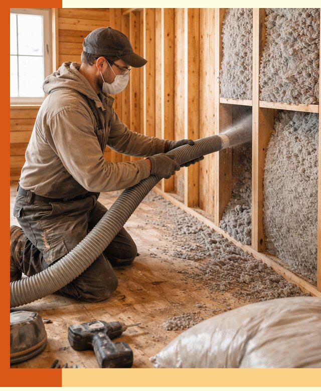 Утепление дачного дома эковатой в Вольске — быстро и надёжно