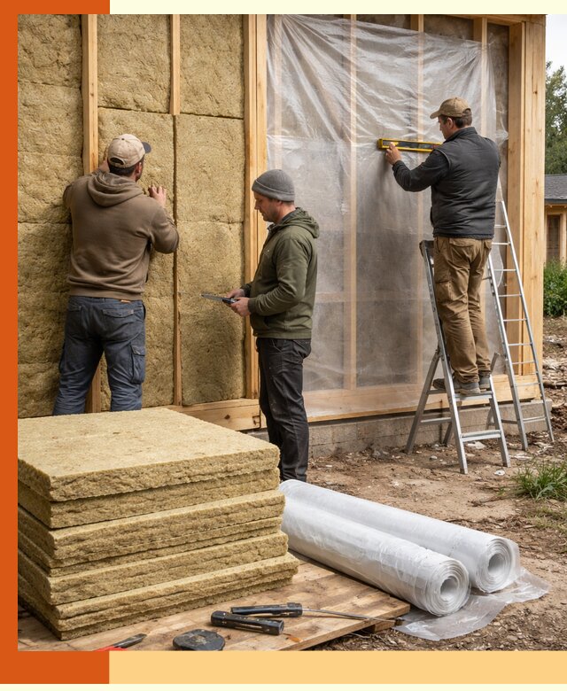Утепление каркасного дома в Вольске под ключ с гарантией качества