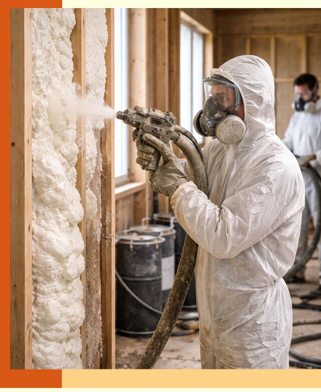Утепление каркасного дома пенополиуретаном в Вольске