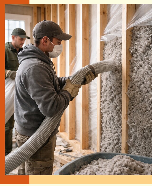 Утепление каркасного дома эковатой в Вольске — качественно и надолго