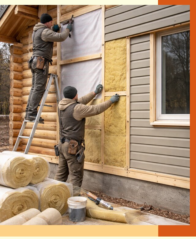 Утепление деревянного дома в Вольске от 6279 руб./м2 — заказать работы | ТепломастерВль