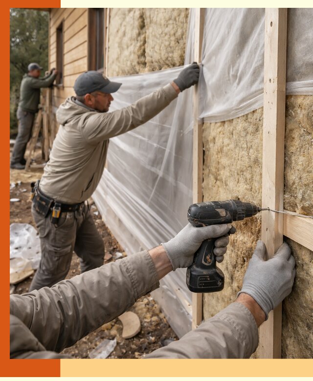 Утепление дома из бруса в Вольске качественно и долговечно