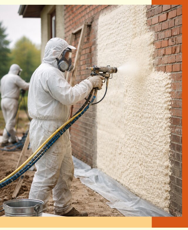 Утепление кирпичного дома ППУ в Вольске под ключ от 6583 руб. | ТепломастерВль