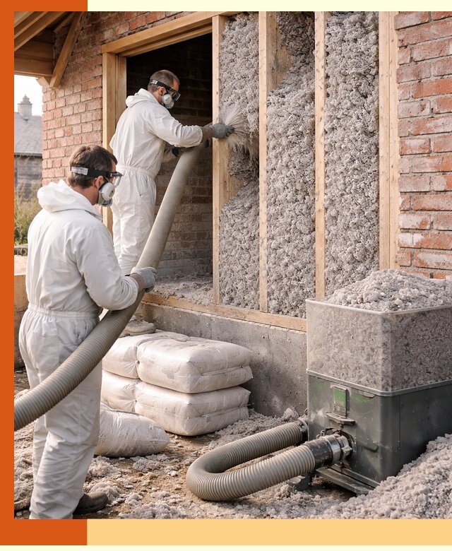 Утепление кирпичного дома эковатой в Вольске