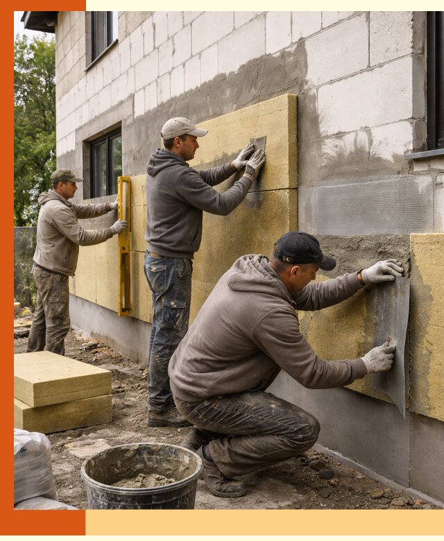 Утепление дома из газобетона в Вольске качественно и долговечно