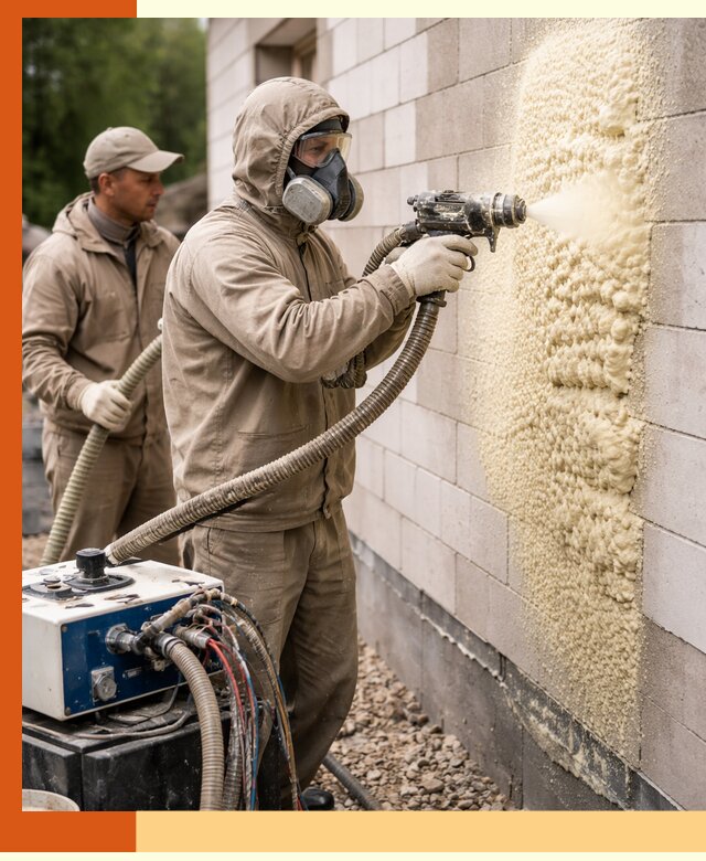 Утепление дома из газобетона ППУ в Вольске — надежная теплоизоляция