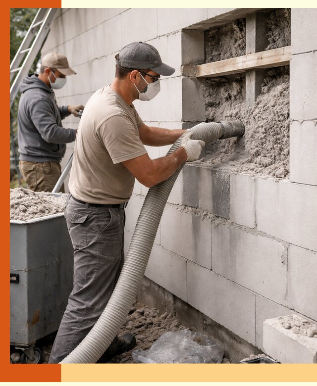 Утепление дома из газобетона эковатой в Вольске