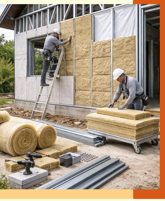 Утепление дома из ЛСТК в Вольске от 5266 руб./м² — профессионально | ТепломастерВль