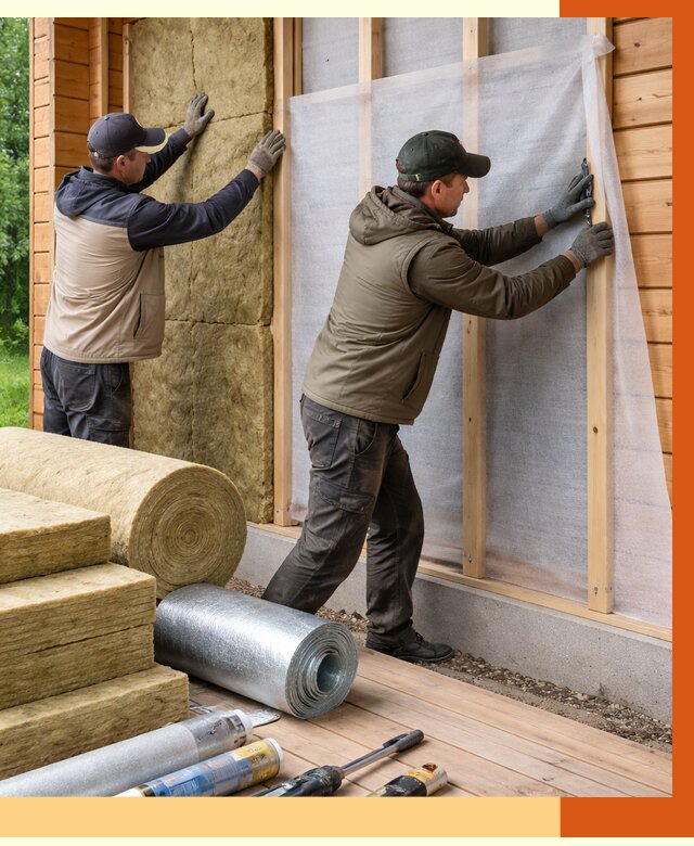 Утепление дома из двойного бруса в Вольске от 4861 руб./м² — ТепломастерВль под ключ