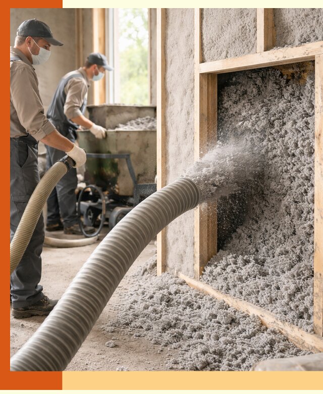 Утепление коттеджа эковатой в Вольске с гарантией качества