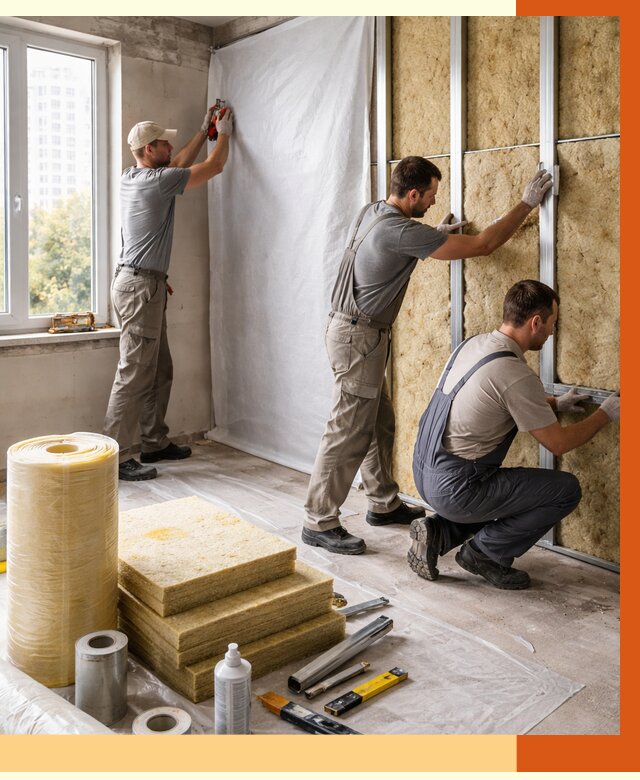 Утепление квартиры в Вольске от 4557 руб/м2 — утеплить квартиру изнутри и снаружи | ТепломастерВль