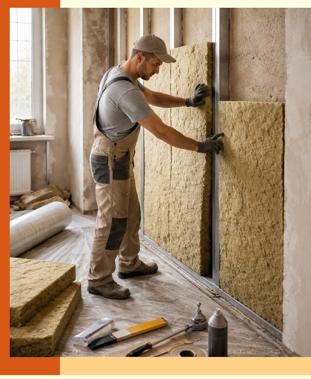 Утепление квартиры в Вольске — комплексная теплоизоляция стен и полов