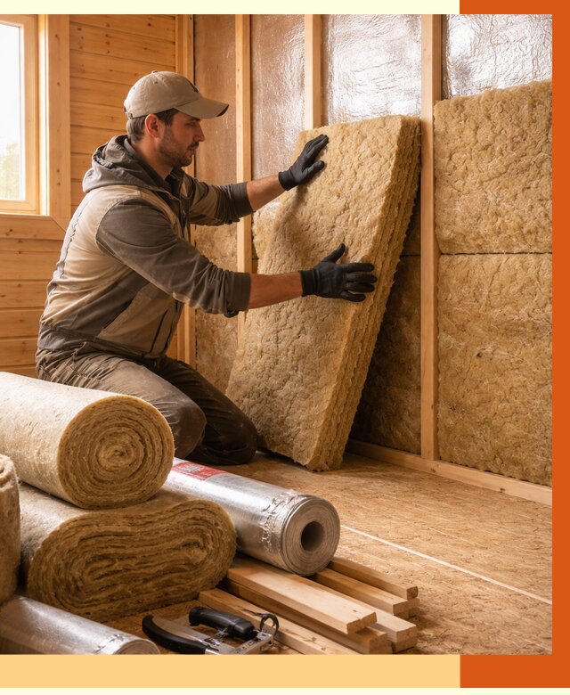 Утепление бани в Вольске под ключ от 4557 руб./м2 — утеплить потолок, пол и стены | ТепломастерВль