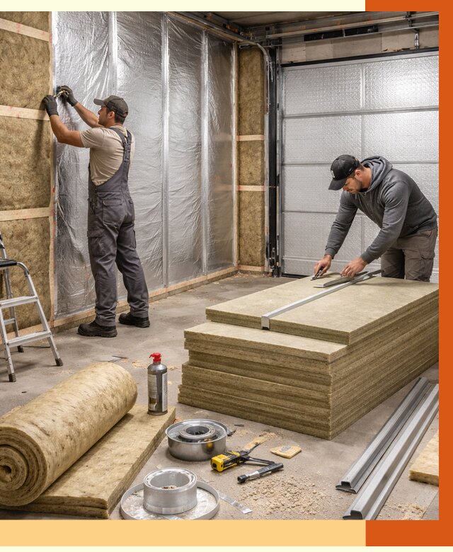 Утепление гаража в Вольске от 4557 руб/м2 — комплексное утепление ворот и стен | ТепломастерВль