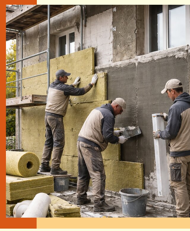 Утепление фасада зданий и домов в Вольске
