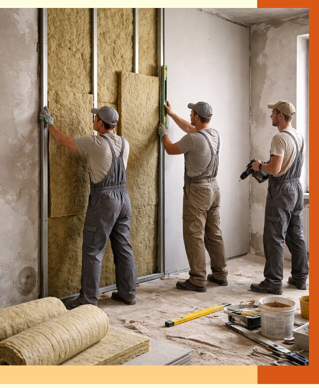 Утепление стен изнутри в Вольске от 2279 руб/м² под ключ | ТепломастерВль