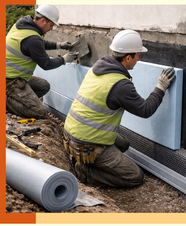 Утепление фундамента снаружи в Вольске — профессиональная теплоизоляция