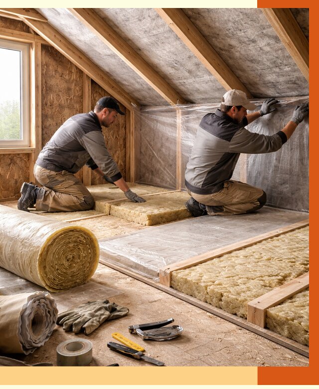 Утепление чердака в Вольске от 7595 руб/м² — теплоизоляция и комплексное утепление под ключ | ТепломастерВль