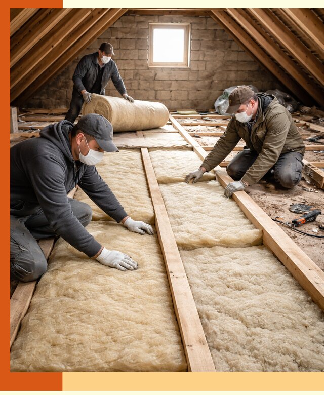 Утепление чердака в Вольске — профессиональная теплоизоляция кровли