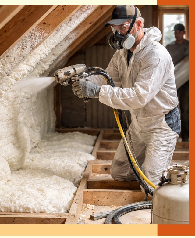 Утепление чердака ППУ в Вольске от 8729 руб./м2 — услуга под ключ | ТепломастерВль