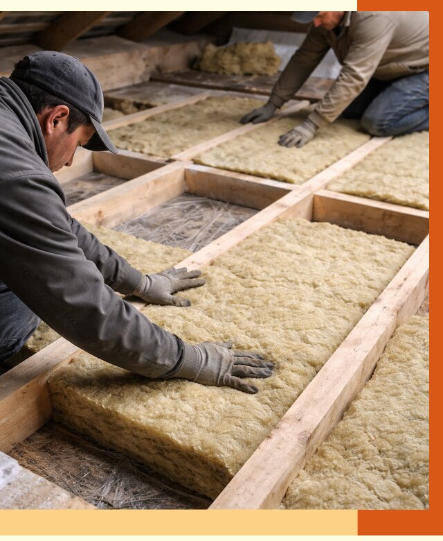 Утепление чердака минватой в Вольске от 3544 руб/м2 под ключ | ТепломастерВль