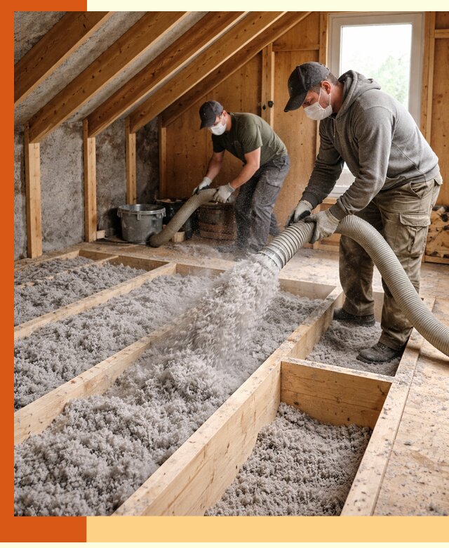 Утепление мансарды эковатой в Вольске с гарантией качества