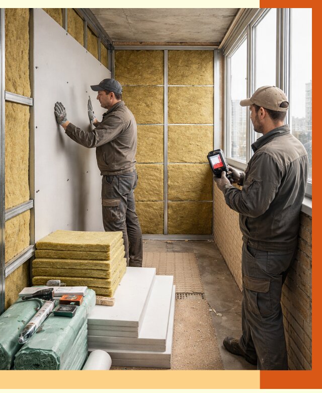 Утепление балкона в Вольске от 4557 руб. под ключ | ТепломастерВль