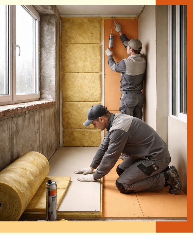 Утепление лоджии под ключ в Вольске от 6583 руб/м2 — комплексное решение | ТепломастерВль