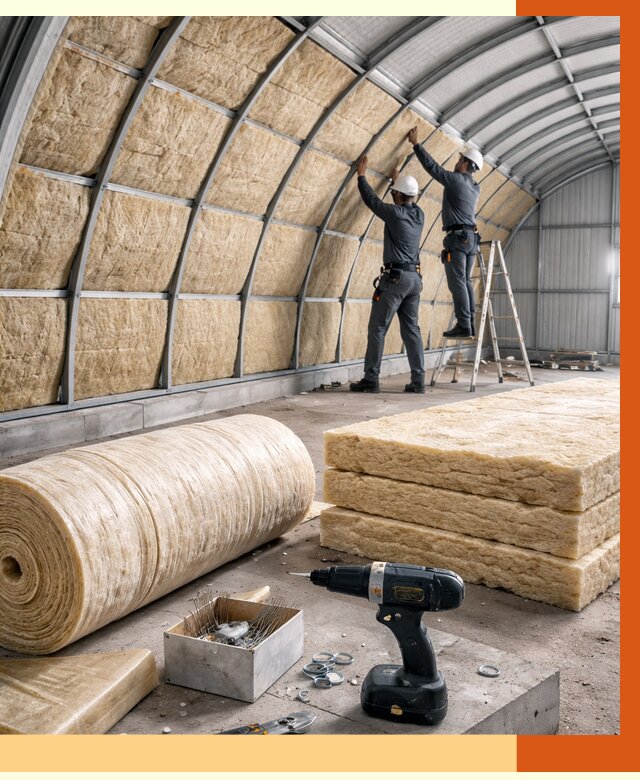 Утепление арочного ангара в Вольске от 3241 руб./м2 под ключ | ТепломастерВль