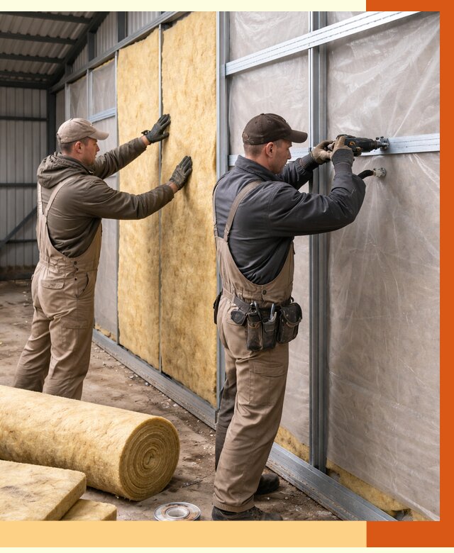 Утепление металлического ангара в Вольске от 4810 руб/м2 — услуги под ключ | ТепломастерВль