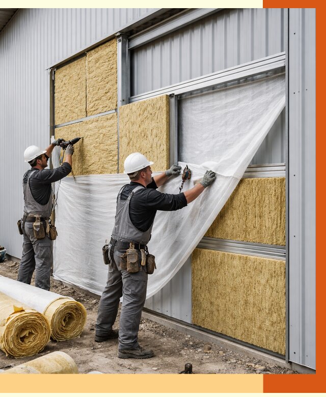 Утепление металлического склада в Вольске от 4557 руб/м2 — комплексное утепление под ключ | ТепломастерВль