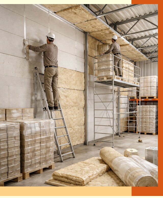 Утепление склада готовой продукции в Вольске от 1975 руб./м2 — комплексно | ТепломастерВль