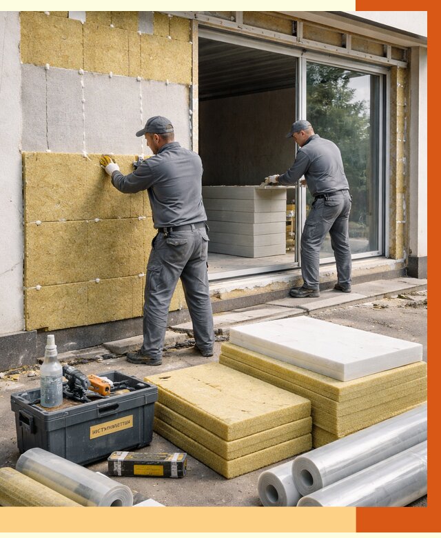 Утепление торгового павильона в Вольске от 14684 руб./м² под ключ | ТепломастерВль