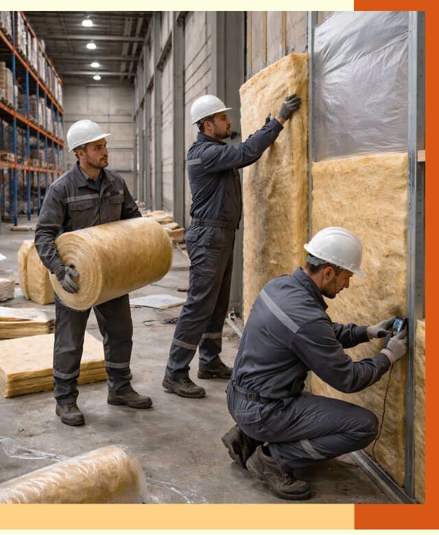 Утепление логистического центра в Вольске от 4557 руб/м² под ключ | ТепломастерВль