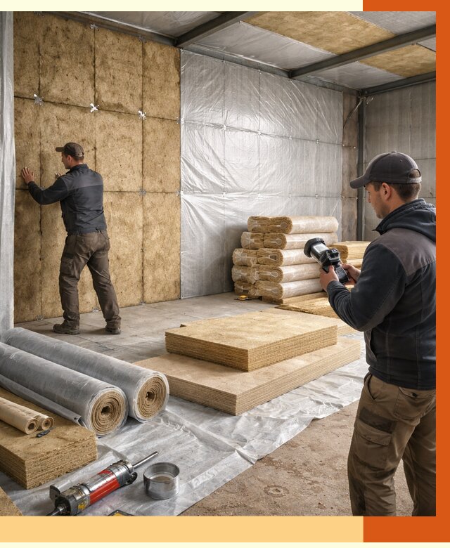 Утепление теплого склада в Вольске под ключ от 11646 руб/м² | ТепломастерВль