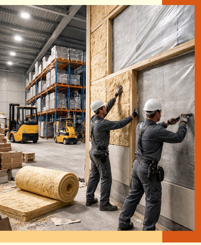 Утепление склада с техникой в Вольске от 4253 руб./м2 — комплексно под ключ | ТепломастерВль