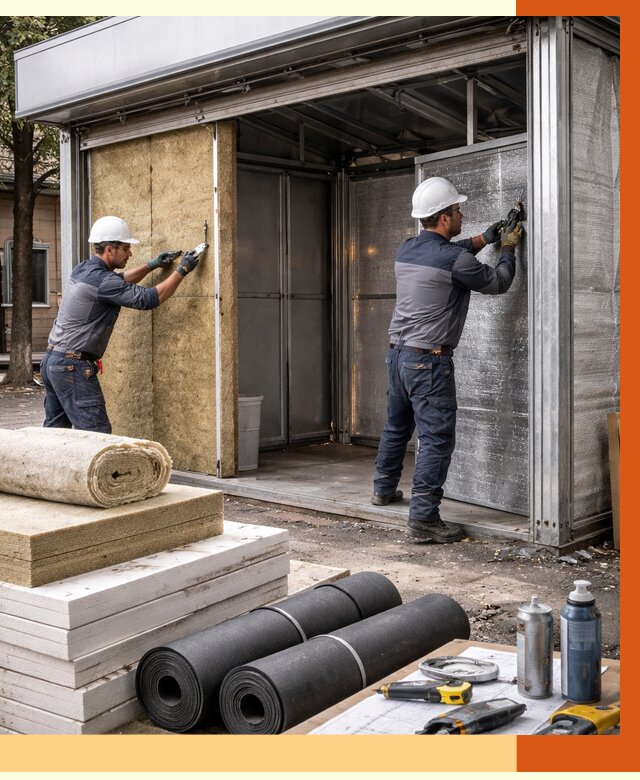 Утепление павильона шаурма в Вольске под ключ от 1215 руб. за м² | ТепломастерВль