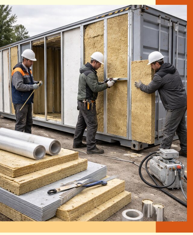 Утепление морского контейнера в Вольске от 3798 руб. под ключ | ТепломастерВль