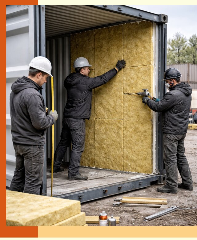 Утепление морского контейнера в Вольске: надежная теплоизоляция и защита