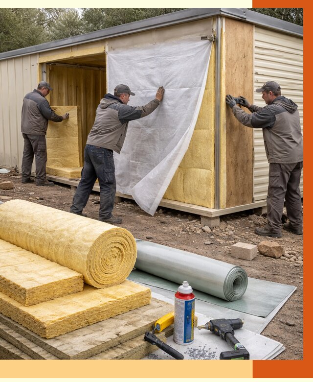 Утепление строительной бытовки в Вольске от 12659 руб. под ключ | ТепломастерВль