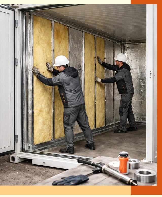 Утепление рефрижераторного контейнера в Вольске от 45572 руб./м² | ТепломастерВль