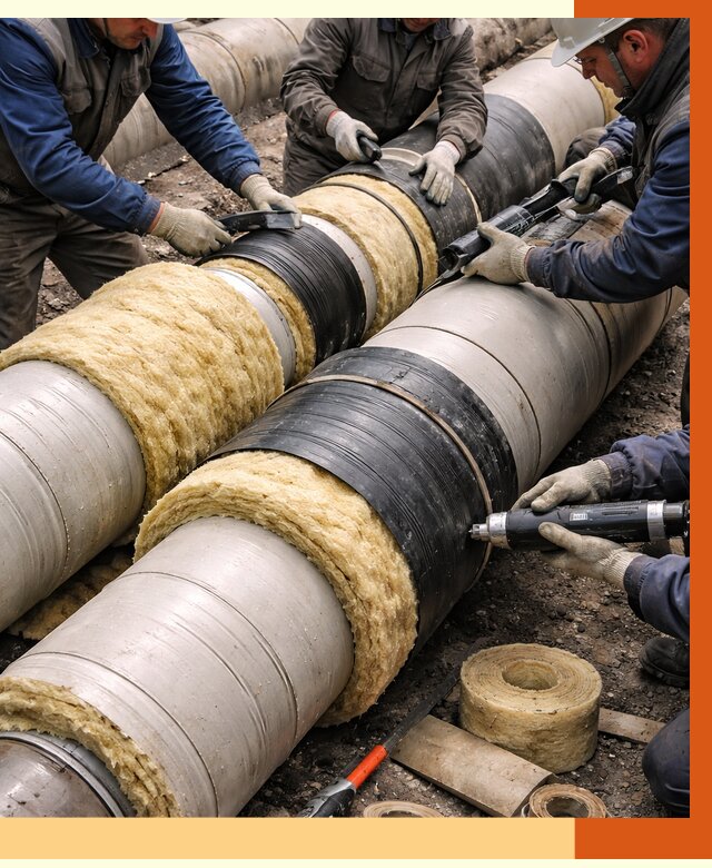 Утепление трубопровода в Вольске под ключ от 1873 руб. — надежно и выгодно | ТепломастерВль