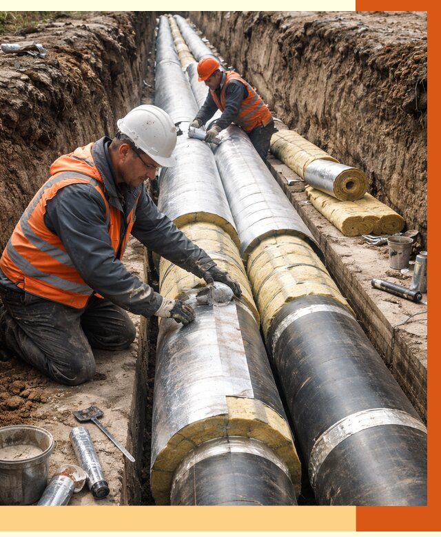 Утепление теплотрассы в Вольске от 4557 руб./м2 — ппу и комплексная изоляция | ТепломастерВль