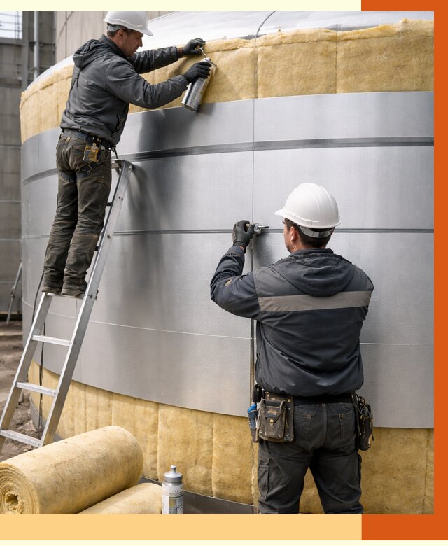 Утепление цистерны в Вольске пенополиуретаном от 14684 руб. под ключ | ТепломастерВль