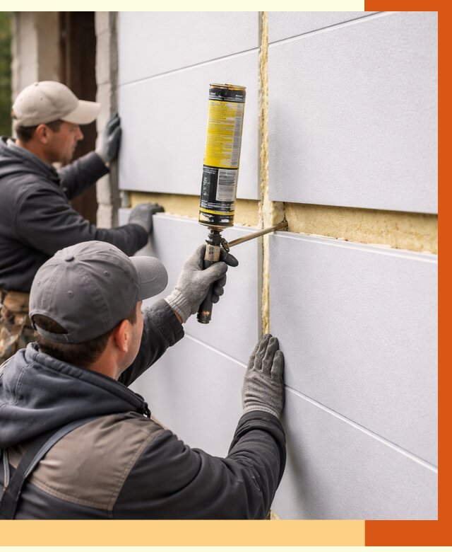 Утепление сэндвич панелей ППУ в Вольске от 4253 руб. за м2 | ТепломастерВль