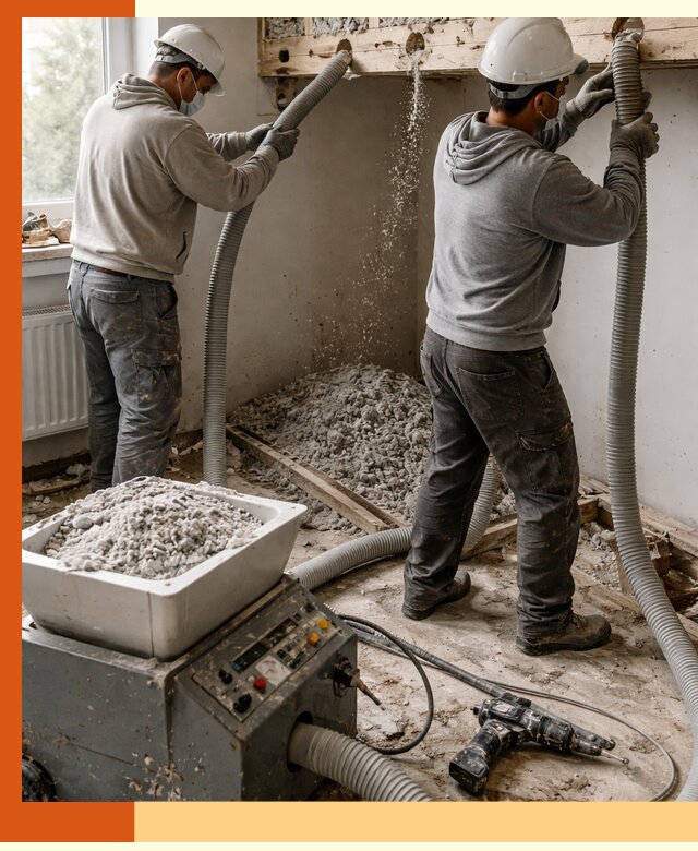 Заполнение пустот перекрытий пеной и наполнителями в Вольске