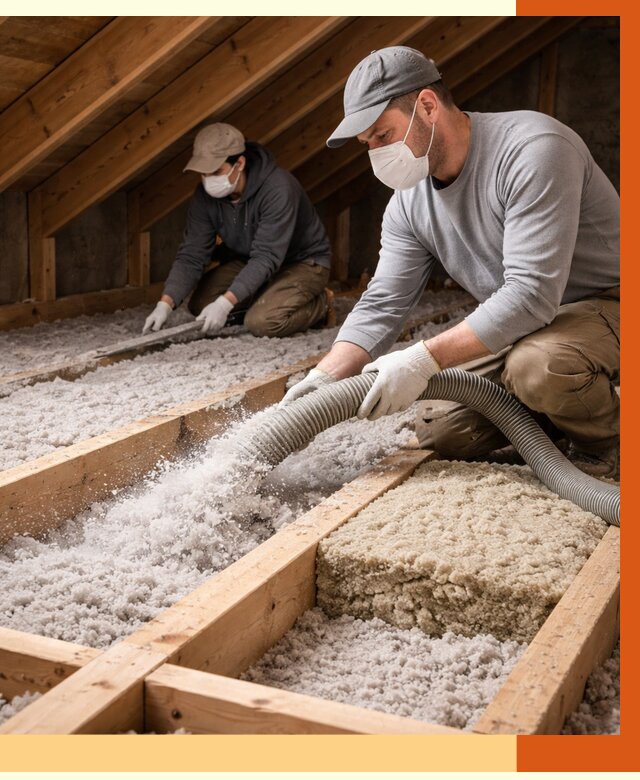 Заполнение полостей чердачного перекрытия в Вольске от 4557 руб. | ТепломастерВль