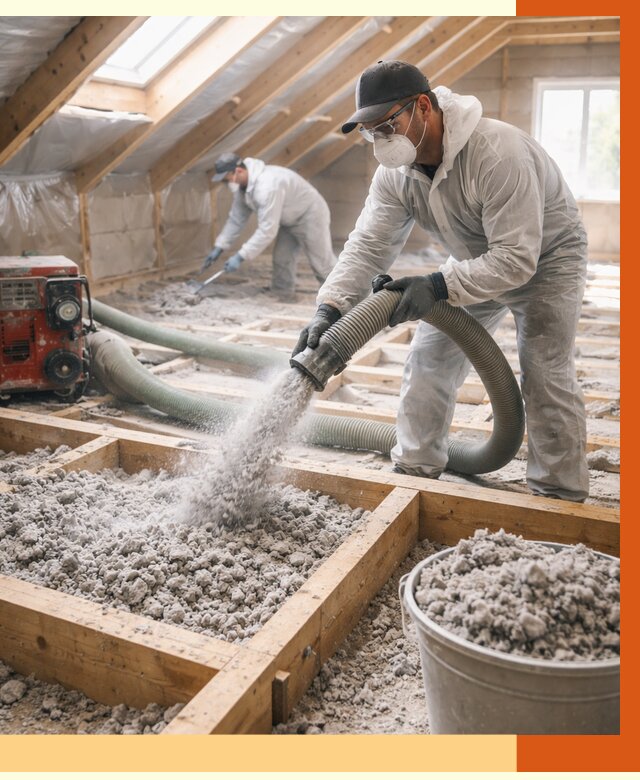 Утепление эковатой в Вольске от 2987 руб./м2 — монтаж и задувка | ТепломастерВль