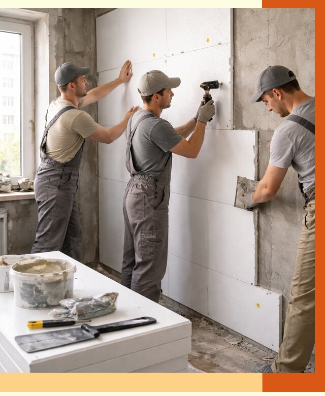 Утепление пенопластом домов и стен в Вольске от 1873 руб. — ТепломастерВль